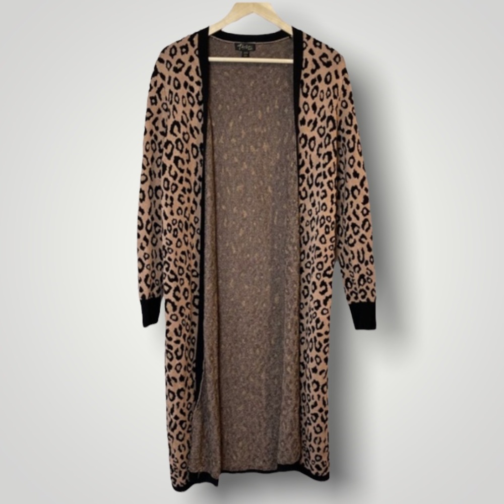 Thalia Sodi leopard print duster cardigan